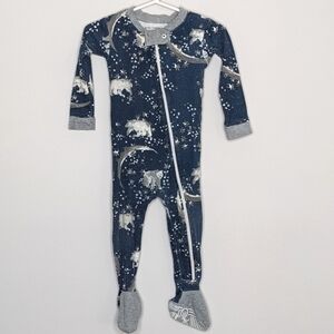 Burt's Bees Baby Organic Bear Stars Constellation Footie Sleeper Pajama 12m